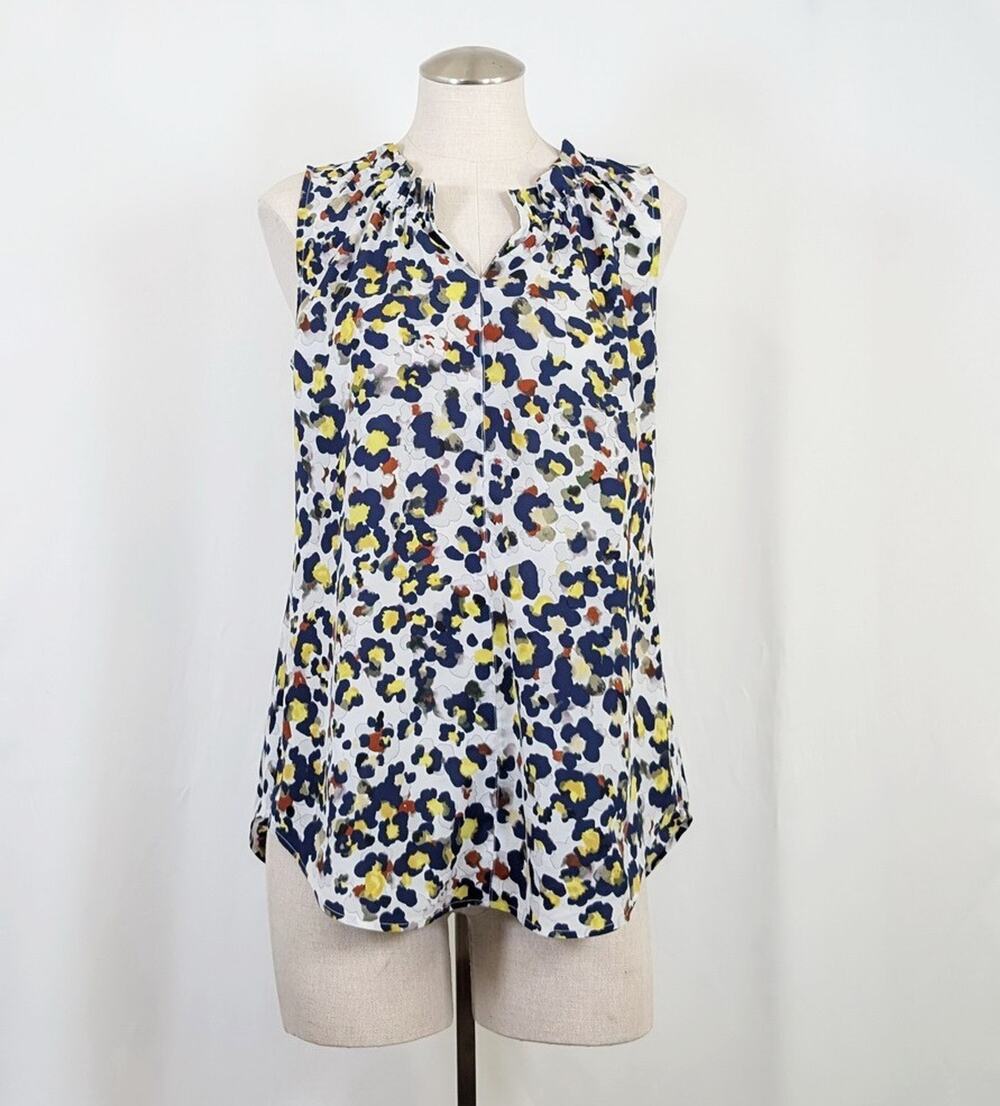 CAbi Top Fierce Seeing Spots Animal Print Sleeveless Women's Size M 5222